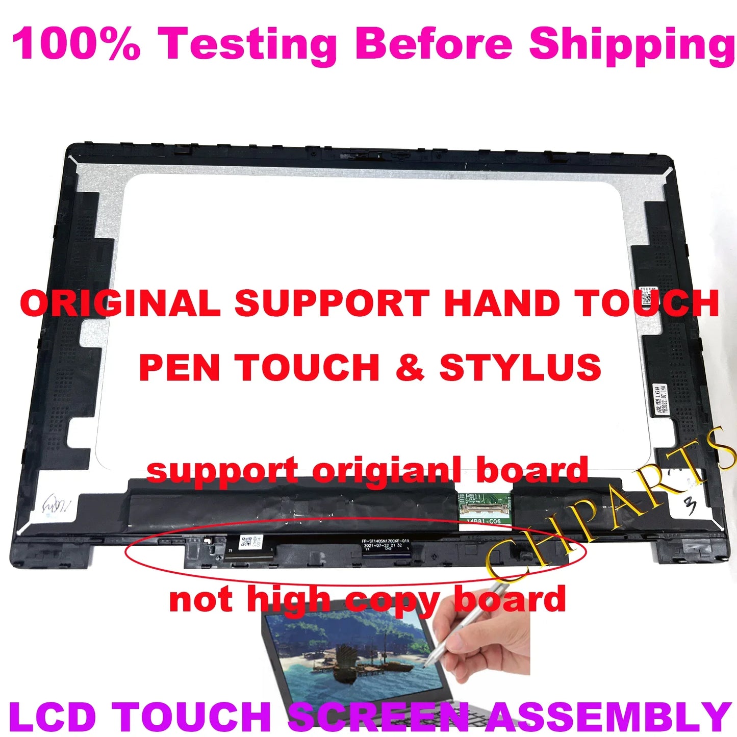 N09468-001 14“ For hp Pavilion x360 14 EK 14-ek 2-in-1 Laptop Lcd Touch Screen Replacement Assembly 250 nits 45% NTSC 1920*1080