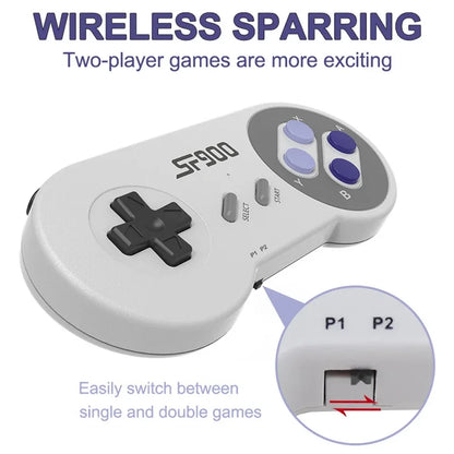 SF900 Video Game Console For Super Nintendo SNES NES Built in 4700 Game Stick TV Player with 2 Wireless Game Controller Gamepad
