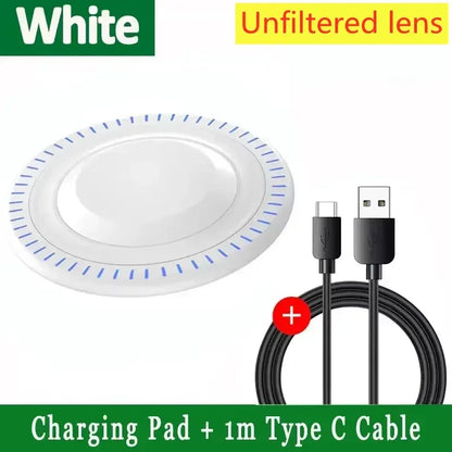 LED Night Light Wireless Charger Stand Pad For iPhone 16 15 14 13 12 Pro Max Samsung S25 S24 Xiaomi Quick Fast Charging Station