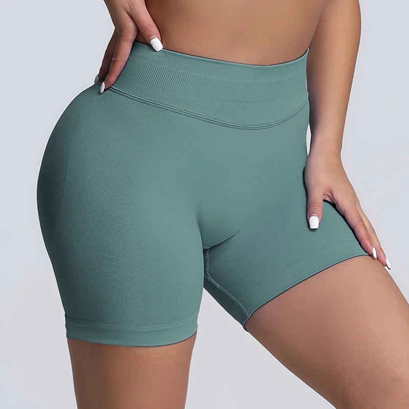 Impact Shorts Women High Waist Hip Lifting Yoga Short Fitness Seamless Elastic Workout Wear Woman Yoga Shorts Gym Female
