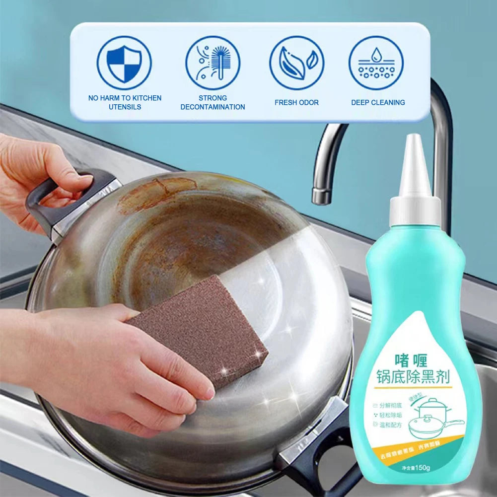 150g PotBottom Cleaning Gel Stainless Steel Cleaner for Bottom of Pots and Pans Pot Gel Cleaner Effortless for Burned Cookware