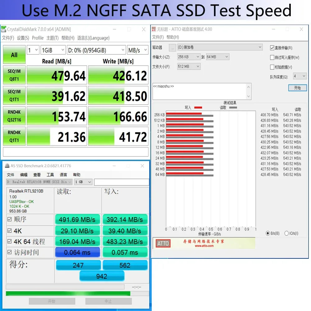 M.2 NVME PCIe NGFF SATA Dual Protocol SSD Case Clear USB Type C 10Gbps PCI-E M2 SSD Transparent External Enclosure Hard Disk Box