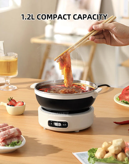Kitchen Fast Heating Cooker Durable Portable Foldable Multi Cooker Split Stainless Steel Electric Pot