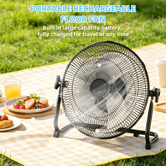 14 Inch Brushless Motor Floor Fan Strong Wind Electric Fan Portable Rechargeable with 15600mAh Battery for Outdoor Camping by PDG ibma