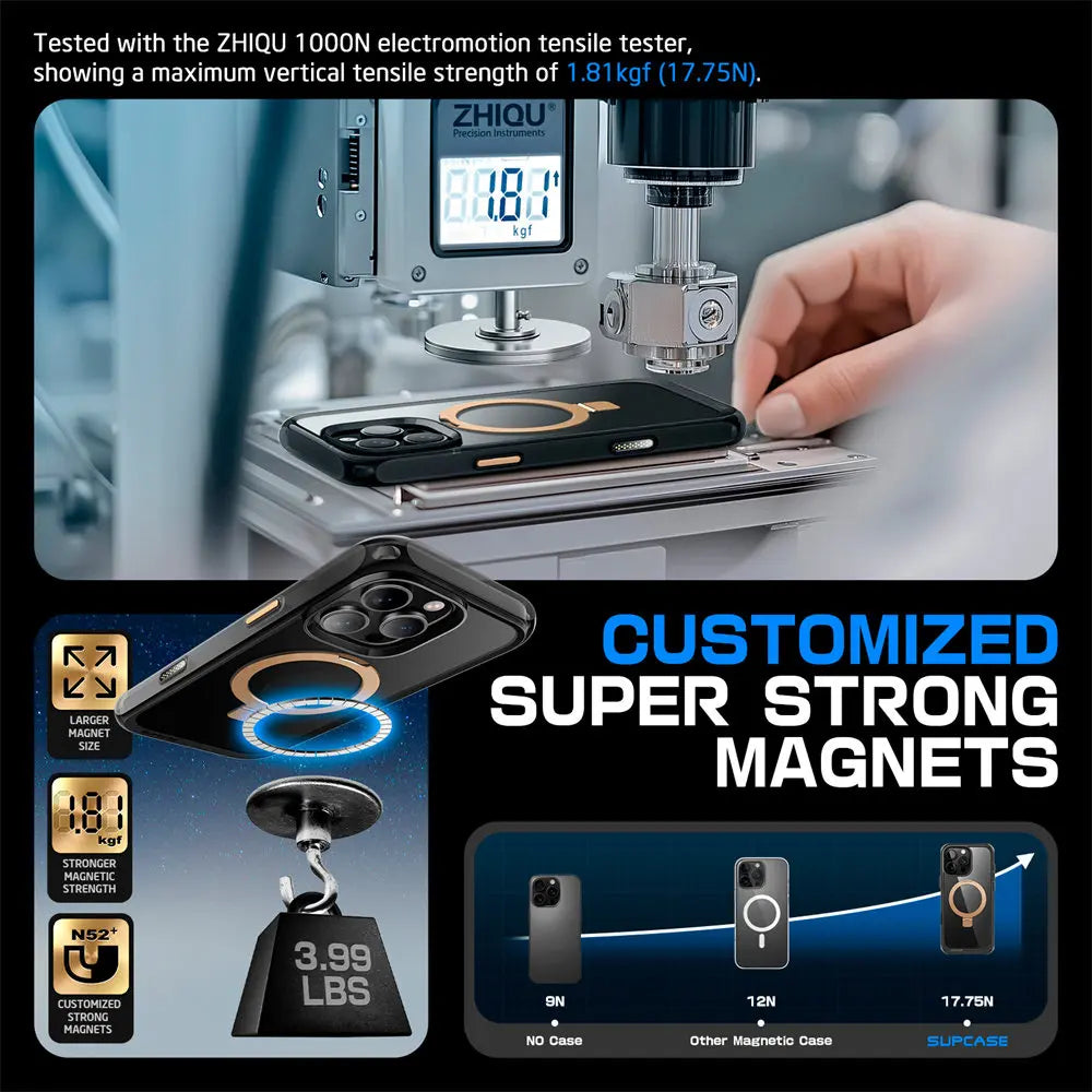 SUPCASE For iPhone 16 Pro Max Case with Camera Control Capture Button UB Mag Stand Series Slim Clear Magnetic Phone Case