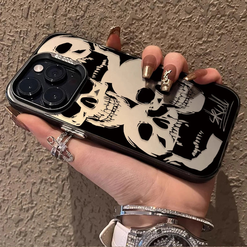 Skull Horror Patterns Laser Case for Xiaomi 14 13 14T 13T 12T Pro 11 Lite 5G NE POCO X7 X6 X5 X3 NFC F4 GT F5 F6 M5S M6 Pro 4G