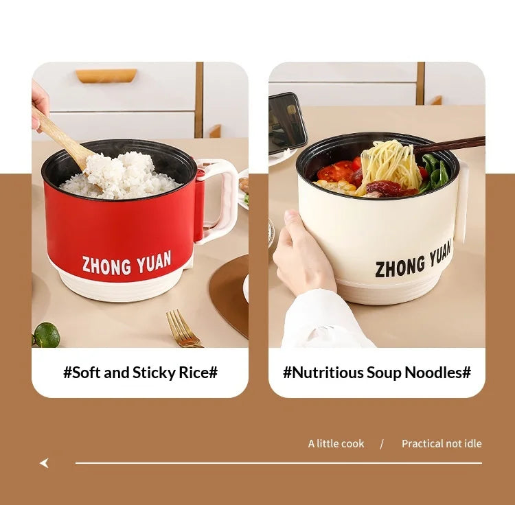 Folding Electric Pot Multifunctional Mini Cooker 15L Portable for Instant Noodles Dormitory Travel Fast Heating Auto Shut Off