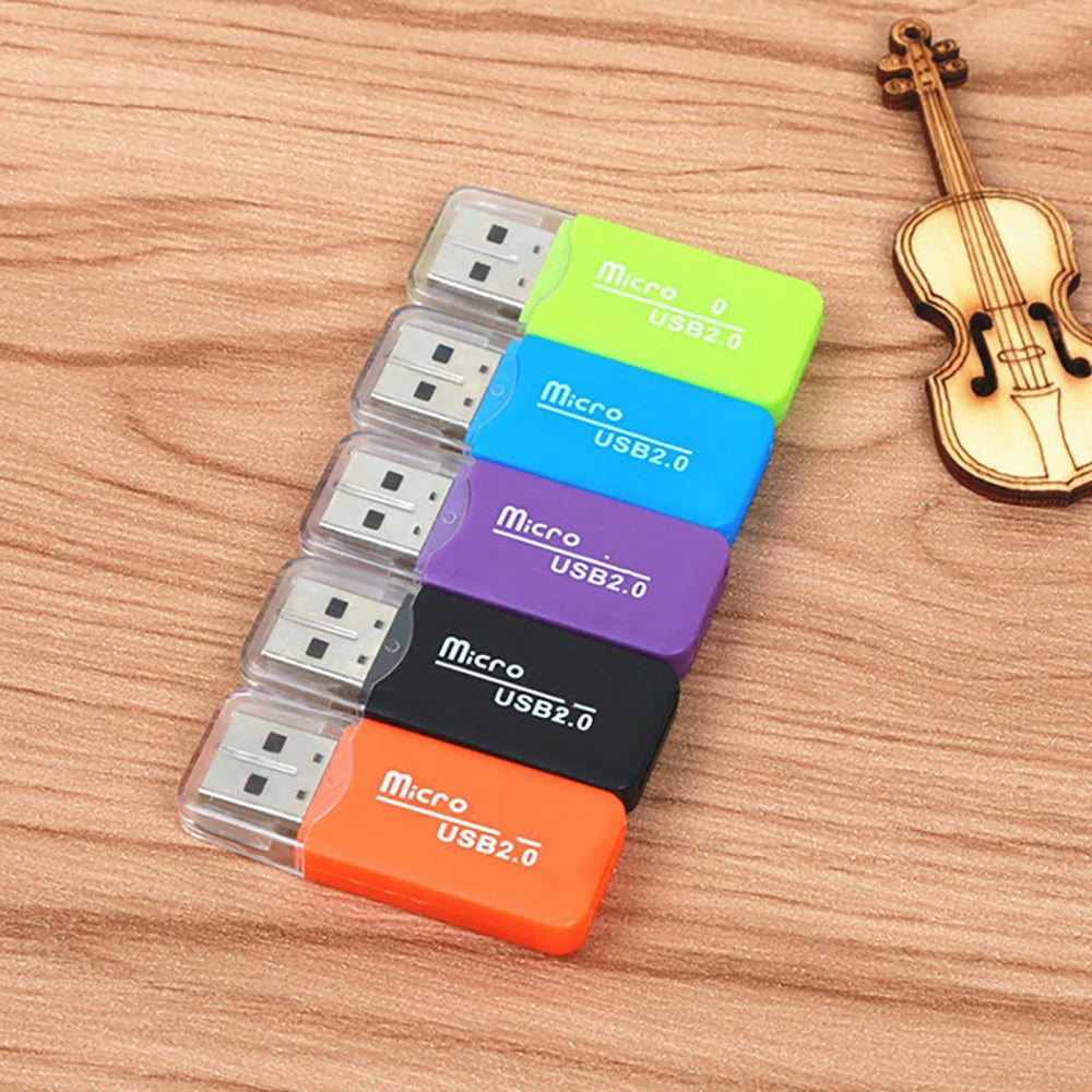 Random color Portable Mini USB 2.0 TF micro SD memory card reader high speed TF adapter for PC laptop computer vehicle speaker