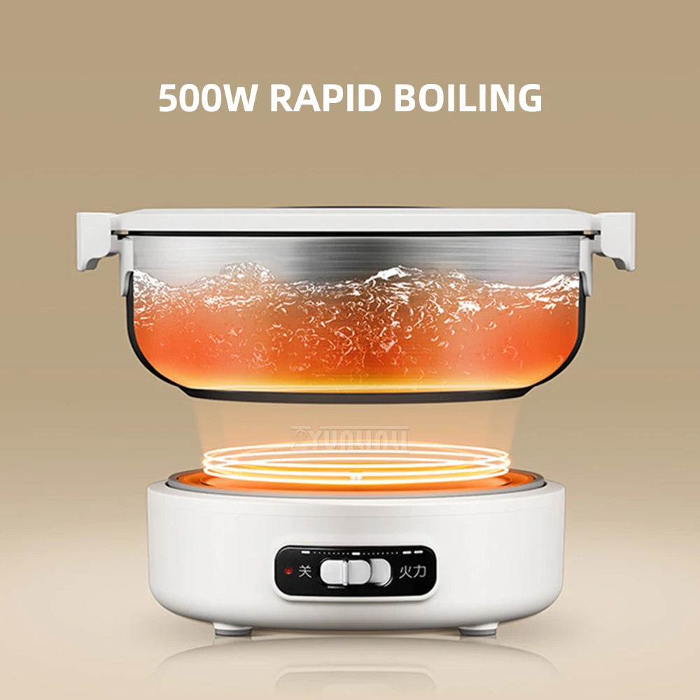 Kitchen Fast Heating Cooker Durable Portable Foldable Multi Cooker Split Stainless Steel Electric Pot