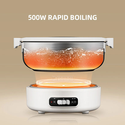 Kitchen Fast Heating Cooker Durable Portable Foldable Multi Cooker Split Stainless Steel Electric Pot