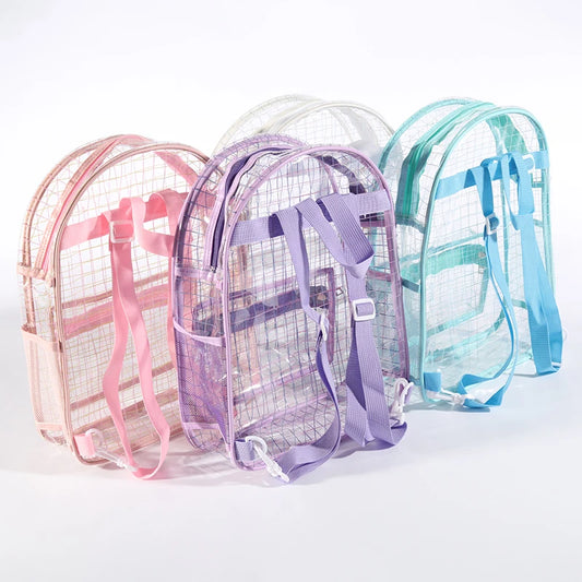 Transparent PVC Student Durable Lightweight Backpacks Used for Learning, Travel and Outdoor Activities by PDG ibma