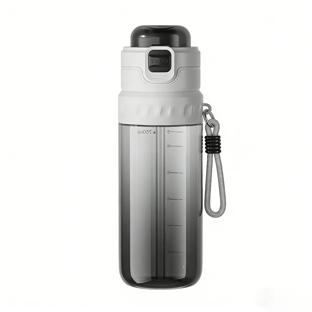 750ML Portable Mist Spray Water Bottle Double Drinking Sports Bottle Leakproof Gym Running Hiking Camping Outdoor Activity Gift