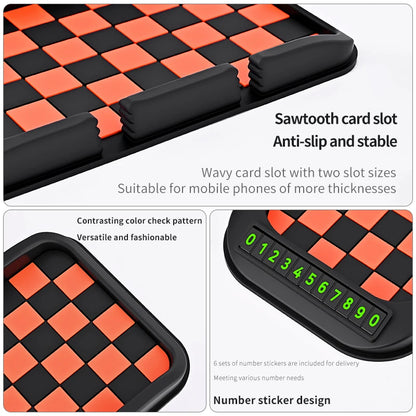Car Phone Holder, Multifunctional, Dashboard Anti-Slip Mat, Navigation Stand, Parking Number Plate