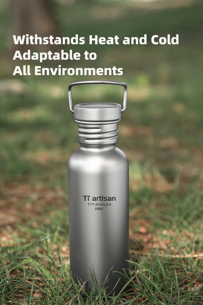 Tiartisan PureTitanium Sports Bottle Outdoor Ultralight Portable Cycling Water Bottle Reusable Drinking Bottle