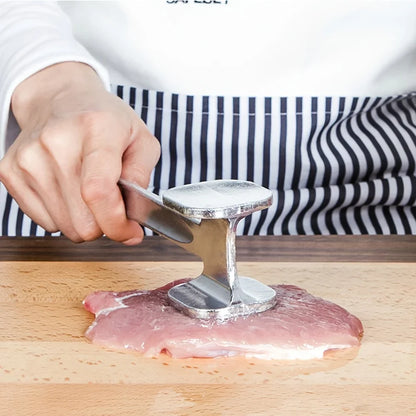 1Pcs Meat Tenderizer Hammer Two Sides Loose Meat Mallet Tool for Pounding Beef Steak Stainless Steel Meat Hammer Kitchen Tool