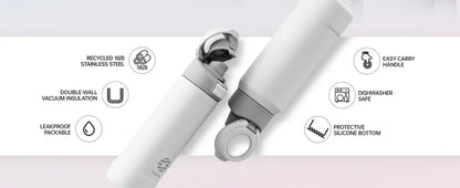 Fjbottle Magnetic Thermos Stainless Steel Sports Water Bottle with Magnetic Phone Holder Bouncing cover Insulation Cup