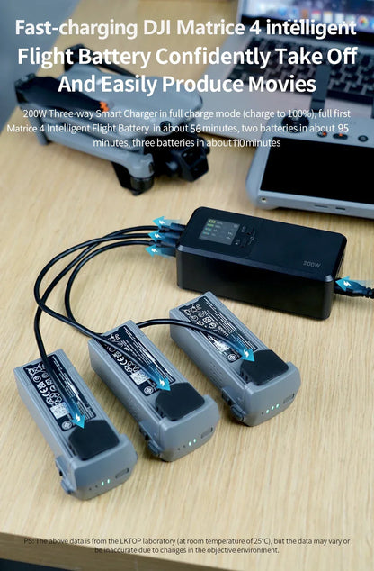 JHDDJI Matrice 4T/4E Battery Charger 200W Butler three-channel smart charger can charge 3 batteries at the same time