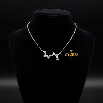 Night Sky Charm Diamond Pendant Necklace 925 Sterling Silver Luxury Jewelry Women Trendy Fashion Statement Wedding Engagement