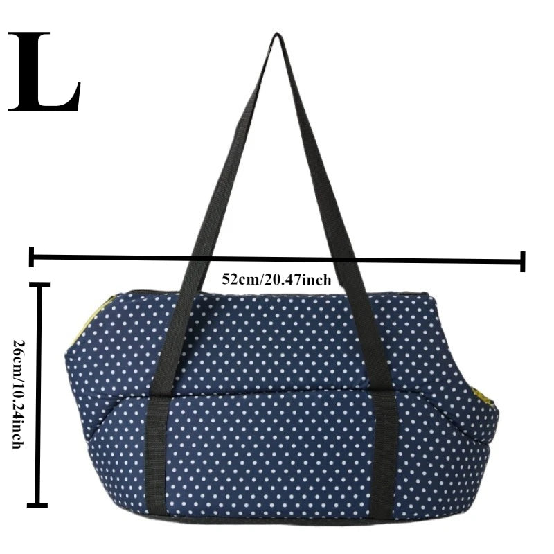 Portable Pet Carrier Bag - Breathable Mesh Winter Warm Foldable Shoulder Handheld Bag, for Small-medium Dogs Cats