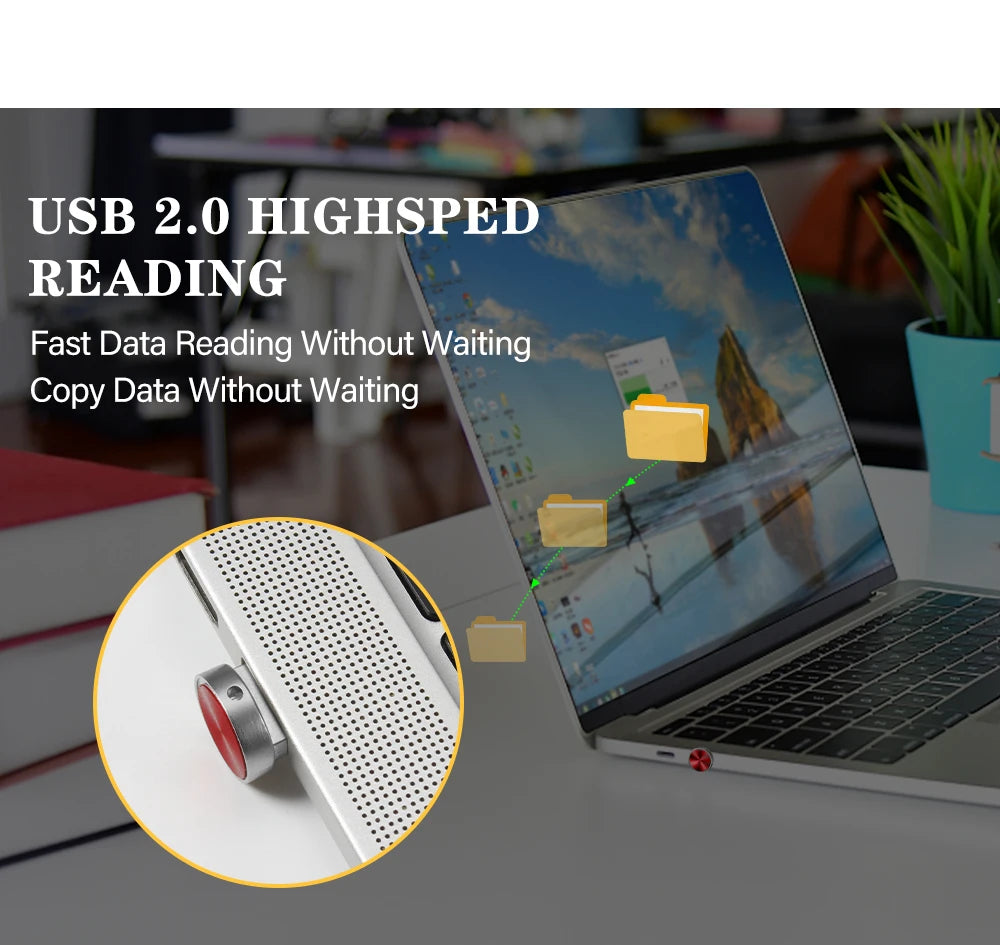 Mini Metal USB Flash Drive 128GB High Speed Memory Stick 64GB Blue Waterproof Pen Drive 32GB Circular Button USB Stick 16GB 8GB