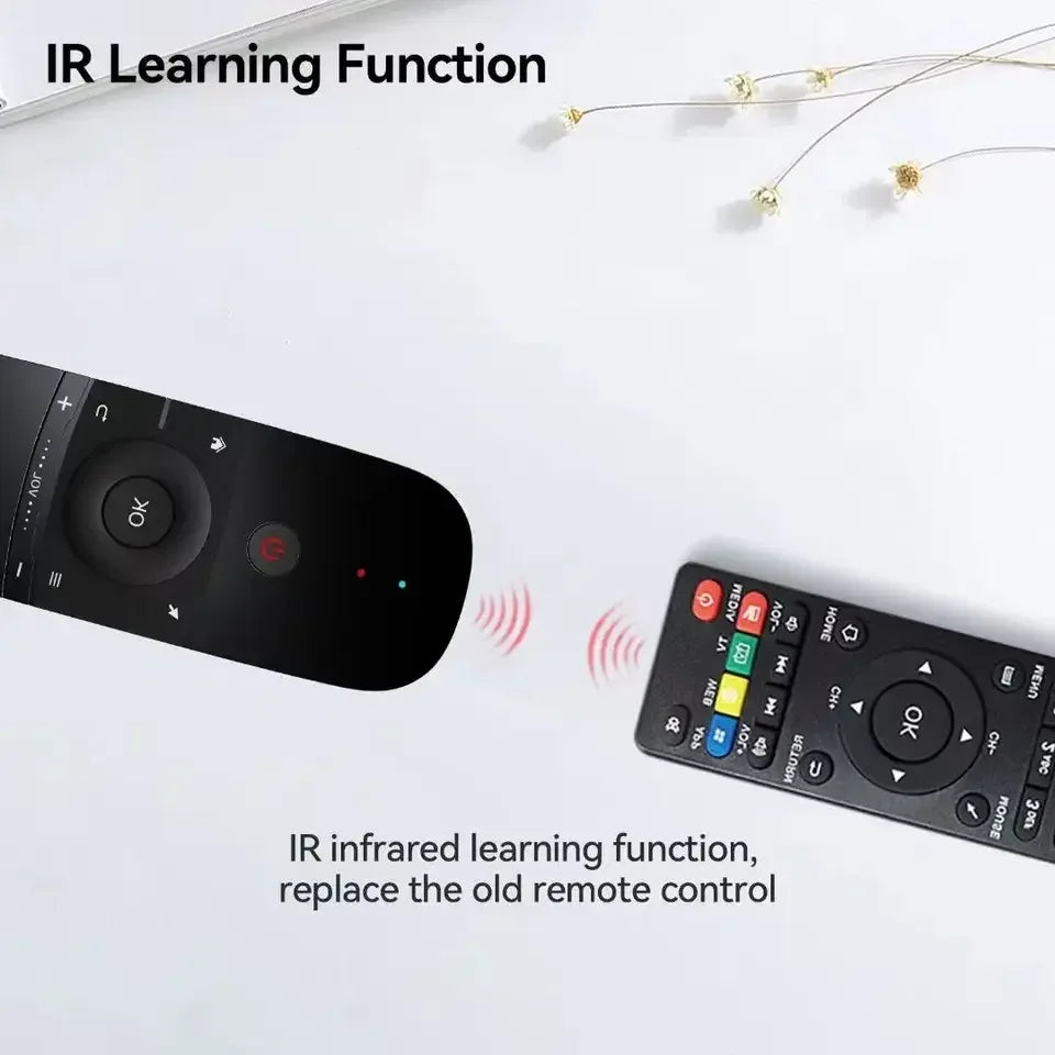 W1 Air Mouse Wireless Keyboard Remote Control 2.4G IR Learning 6-Axis gyroscope Motion Sense for Smart TV Android TV Box PC