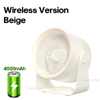 Cordless Kitchen Wall Mount Electric Fan, 4000mAh USB Home Desktop Air Cooler Air Conditioner, Toilet Air Circulator Fan