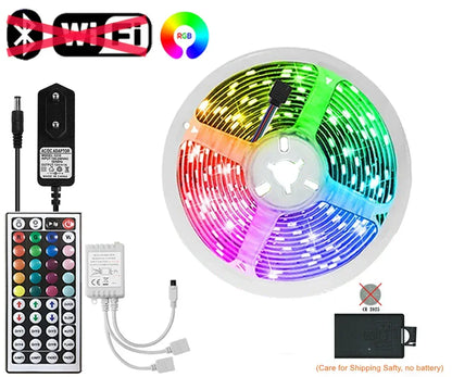 RGB Led Lights Strip Wifi Bluetooth Adhesive Led Tape Rgb 5050 Led Strips For Bedroom Party Lights Wall Room Decoration