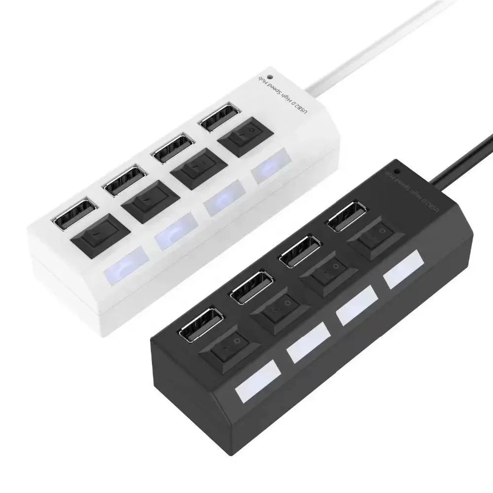 USB HUB 4/7 Port Multiple Expander With ON/OFF Switch Multi USB Splitter Hub 4ports 7ports Adapter Computer Accessories