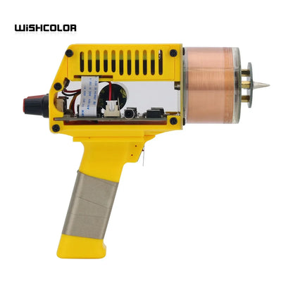 Wishcolor Handheld Tesla Coil Rechargeable Solid State Tesla Coil Manual & Automatic Modes with Yellow Shell