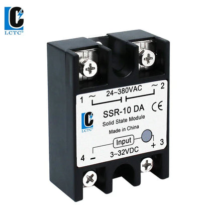 LCTC 1PCS SSR Solid State Relay DC To AC AC To AC DC To DC 10A 25A 40A 50A 60A 80A 100A Non-contact Relay 3-32VDC