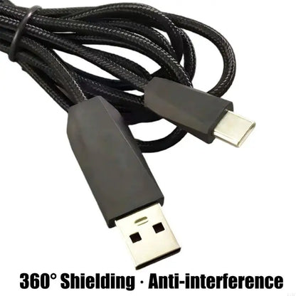 PVC Replacement Charging Cable For ROG DeltaS Headphones Data Cord 180cm K1KF