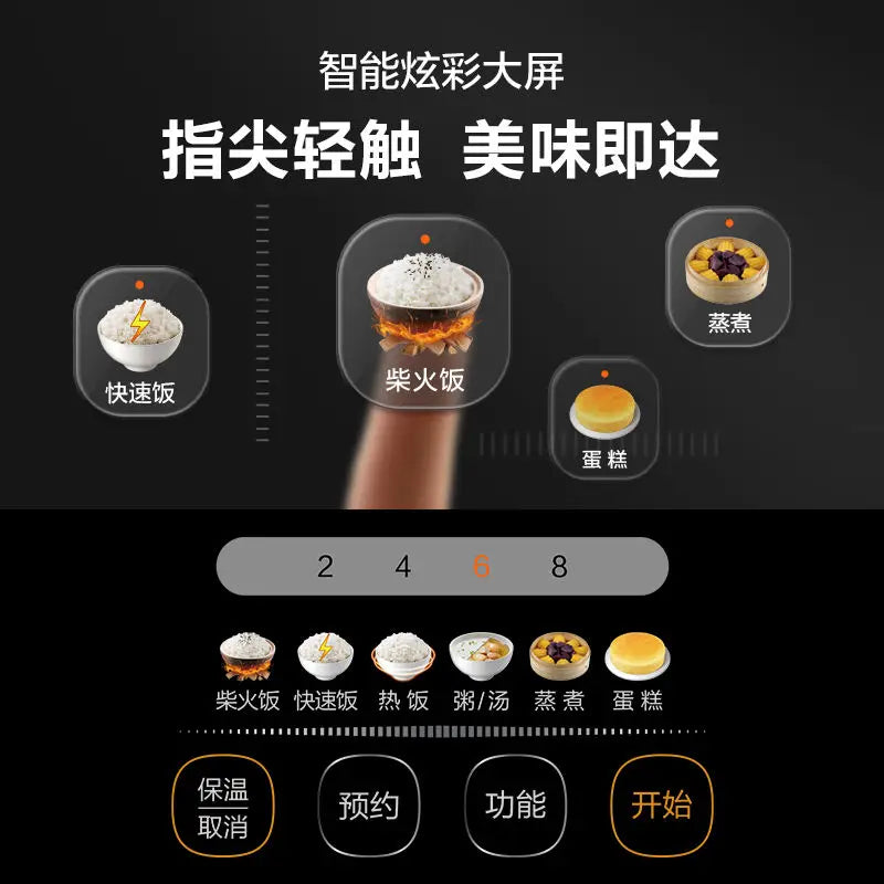 Home-use smart rice cooker with timer function, 4L/5L multi-functional non-stick large capacity MB-RE430