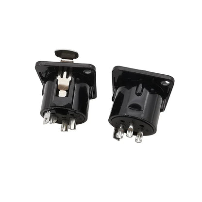 1/2/10Pcs XLR 3 Pin Male Female Panel Mount Chassis Socket Audio Microphone Plug Jack Connector Black
