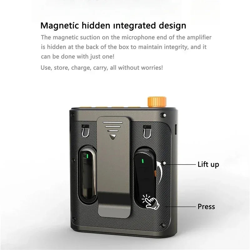 Mini Wireless Megaphone Speaker With Lavalier Microphone Bluetooth Portable Voice Amplifier for Teachers Tour Guides Coaches