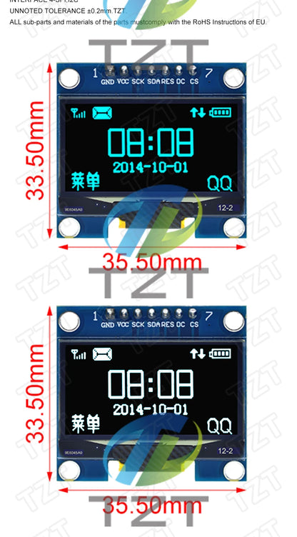 1.3 inch OLED module SPI/IIC I2C Communicate white/blue color 128X64 1.3 inch OLED LCD LED Display Module 1.3" OLED Module