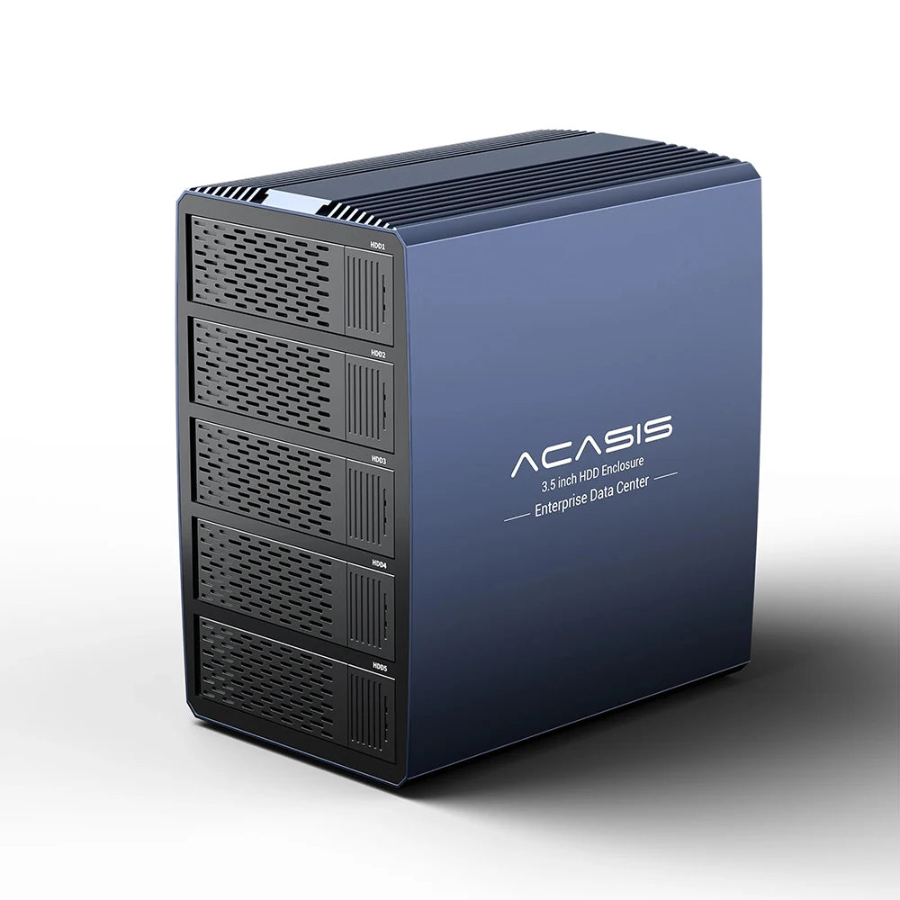 Acasis Hard Drive Docking Station 5 bay SATA HDD Docking Station Aluminum HDD Case Support 8 Raid Mode for 2.5/3.5 inch HDD/SSD