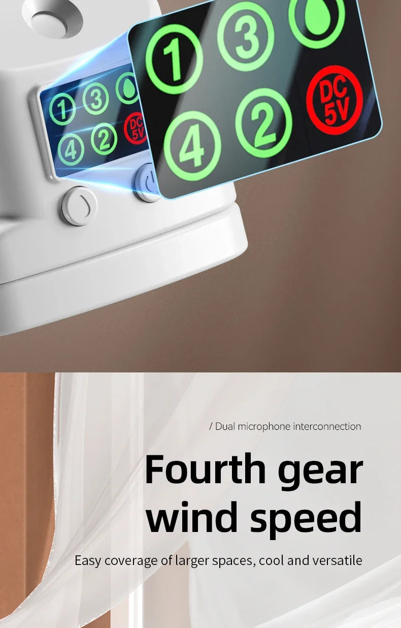 Refrigerating Clip Spray Fan USB Rechargeable Office Dormitory Outdoor Multi-Functional Desktop Clip Fan Moisturizing