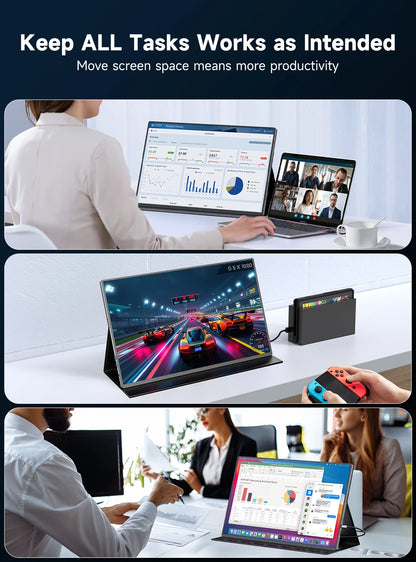 UPERFECT 16' 1200 Nits 4K Portable Monitor for Laptop 3840*2400 UHD 100% SRGB IPS HDR Speakers External Travel Gaming Display