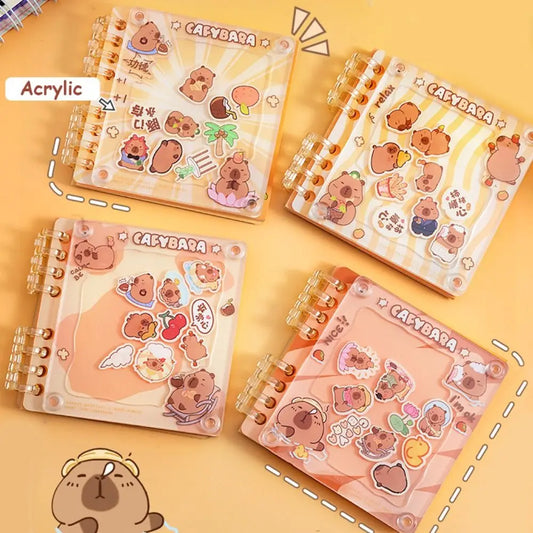 Portable Acrylic Shaking Capybara Book Hand Ledger Notepads Capibara Pocket Book Memorandum Random Cover Kapibara Notebook Study