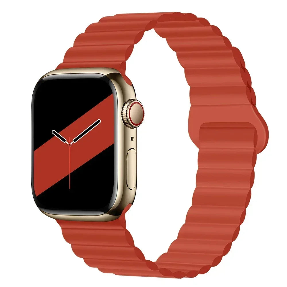 NEW Original Liquid Silicone Magnetic bands for Apple watch band Ultra 2 Series 9 SE iwatch 42mm 44mm 45mm 49mm 38mm 40mm 41mm
