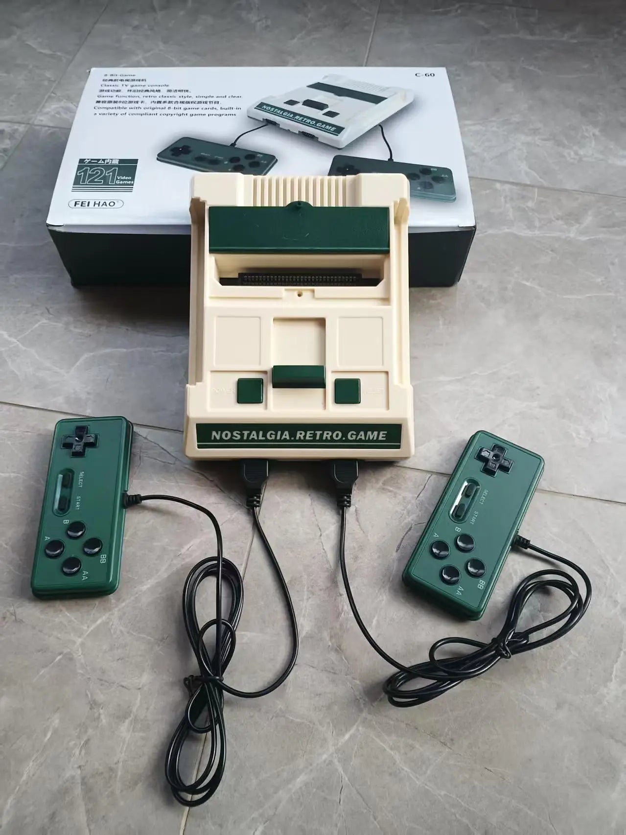 2025 8bit FH006 Retro AV output TV Video Game Console for FC/Dendy Games with 2pcs 1.5M Gamepads Built-in 121 Games