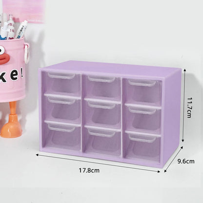 Large Capacity Dustproof Multi-layer Desktop Storage Box  Organizing Box Multifunctional Transparent Six Grid Drawer Storage Box