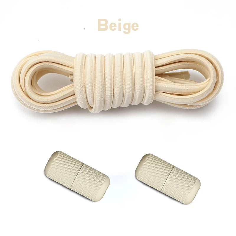 17 colors Round Elastic Laces without ties Metal Buckle Shoelace Sneakers Quick shoelaces Shoe Accessories 1Pair/2Pair