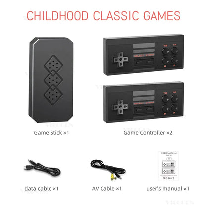 8 Bit Mini Game Console Game Stick AV Output Video Game Console 620 Games for NES/Dendy/Gameboy With Wireless Game Controller