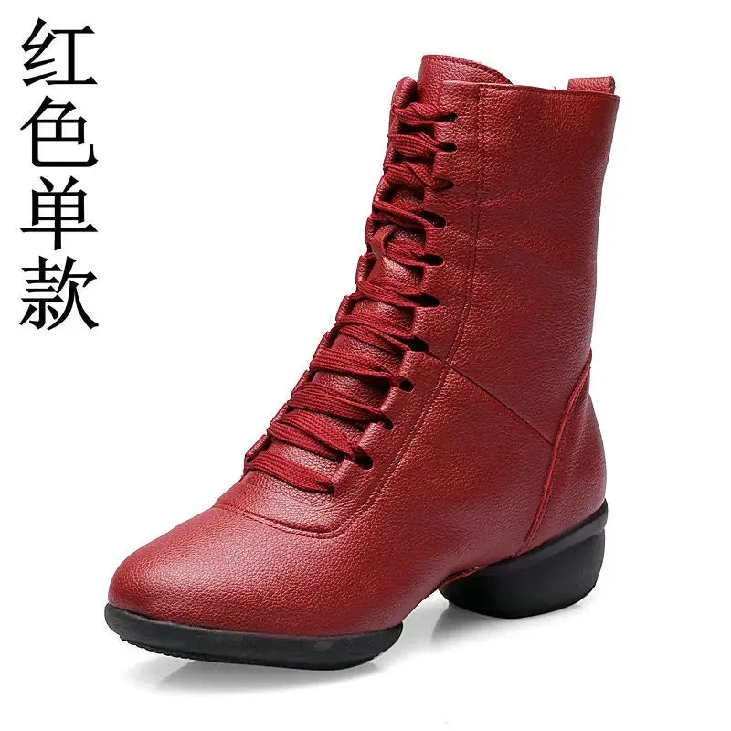 XIHAHA Dancing Boots Woman Jazz Dance Shoes High Quality Soft Women's Ballroom Modern Dancing Shoes Ladies Boots Sneakers