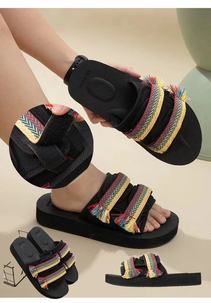 Men Casual Slippers Fashion Indoor Outdoor Beach Women White Sandals Increase Height Round Toe Non-Slip Unisex Zapatos Hombre