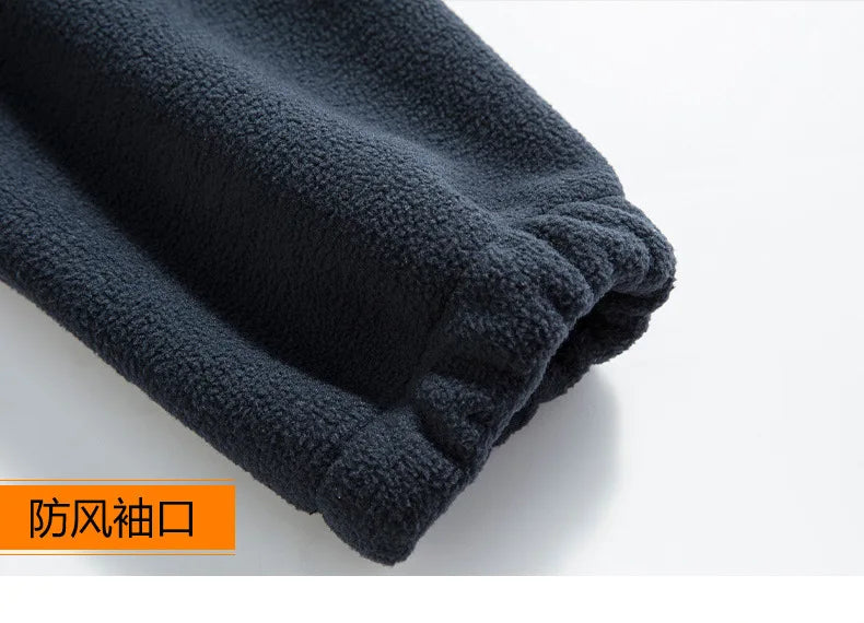 new men's fleece with fleece thickened warm windproof outdoor casual storm jacket fashion men's coat