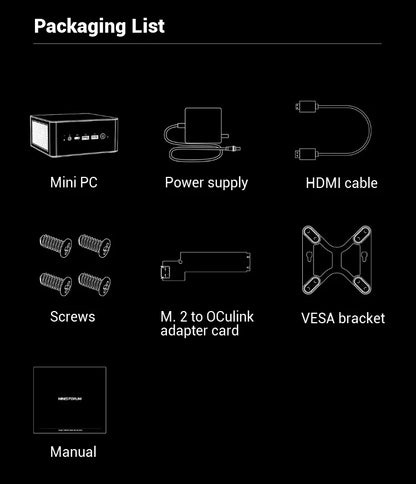 MINISFORUM OCuLink Gaming Mini PC UM890 UM880 Pro AMD Ryzen 9 8945HS R7 8845HS 2*USB4 2*DDR5 2*PCIE4 Windows 11 Computer WiFi6E