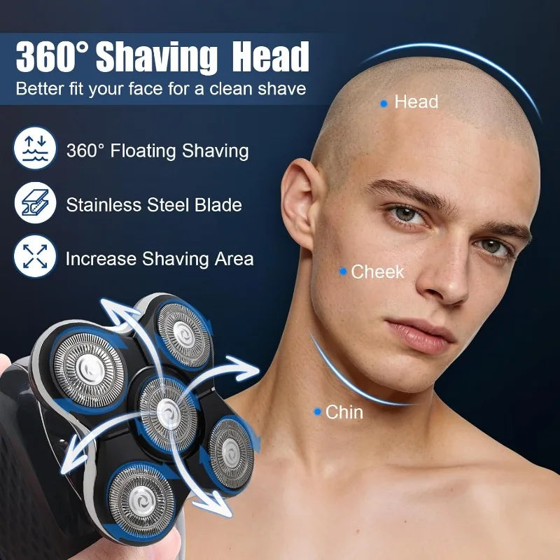 1/2/3Pcs Shaver Replacement Heads Compatible with Balder XR7000/XR1500/XR5 Head Shaver Model  Electric Shaving for Bald Men