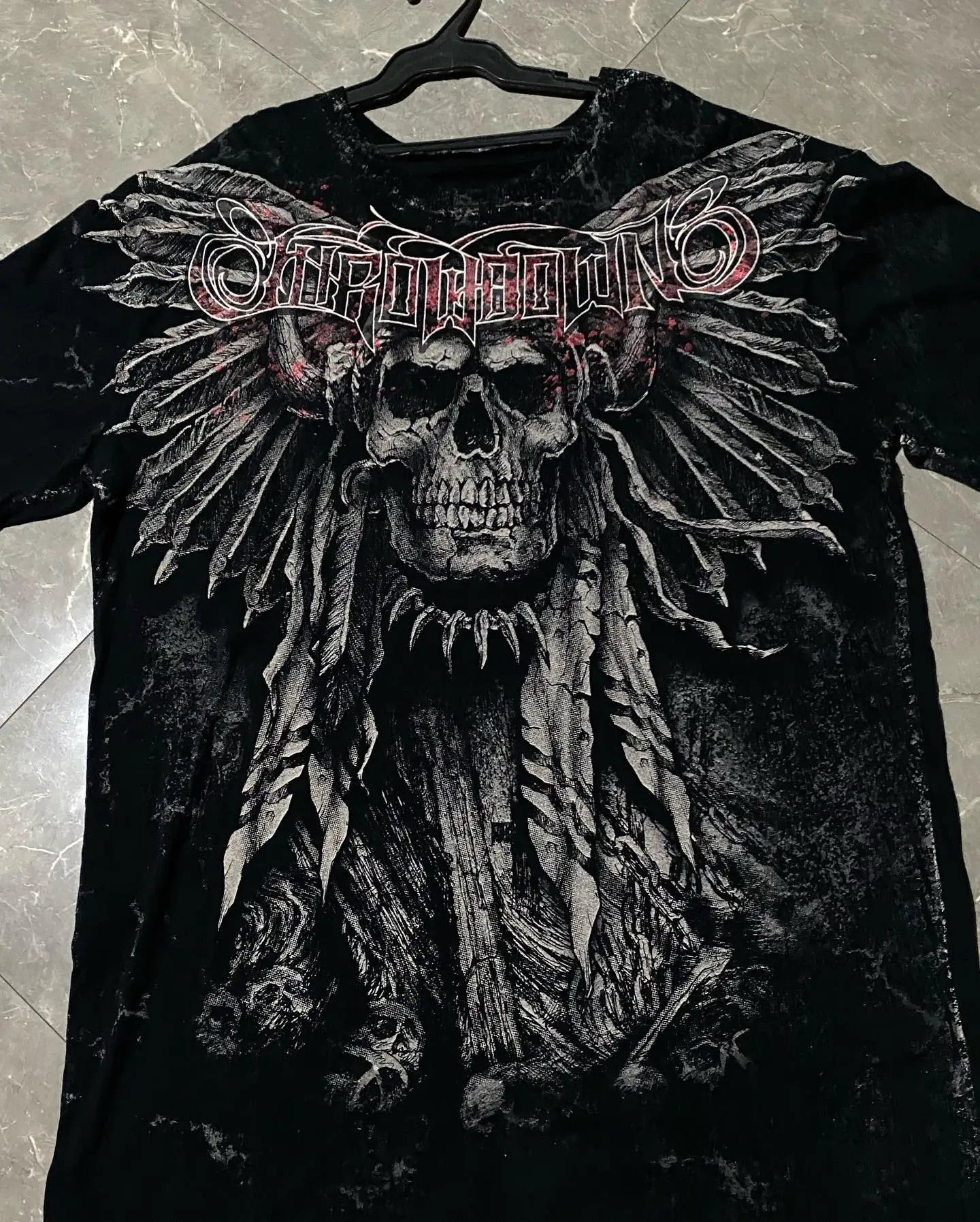 Y2K Xtreme T Shirt Man's Clothing Skeleton Printing Tops Harajuku Fashion Trend Baggy Men And Women Short Sleeves